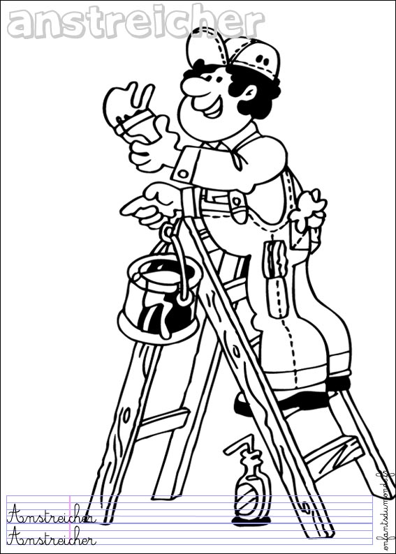 coloriage peintre 2